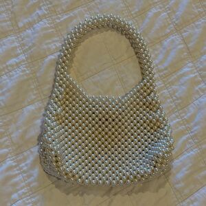Elegant Cream Pearl Handbag